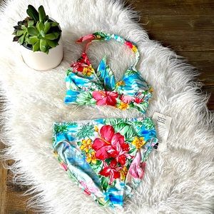 Cazimi tropical print bikini NWT size 10